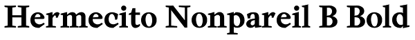 Hermecito Nonpareil B Bold Font