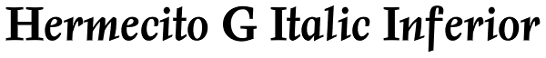 Hermecito G Italic Inferior Font