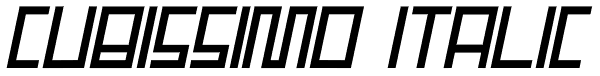 Cubissimo Italic Font
