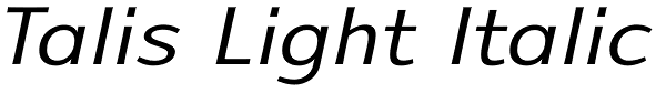 Talis Light Italic Font