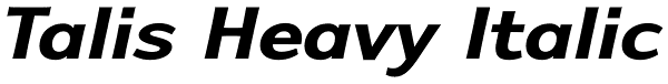 Talis Heavy Italic Font