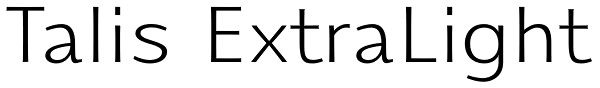 Talis ExtraLight Font