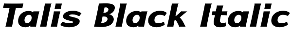 Talis Black Italic Font