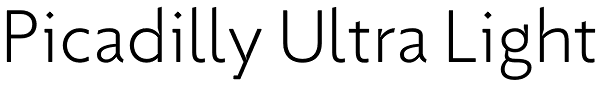Picadilly Ultra Light Font