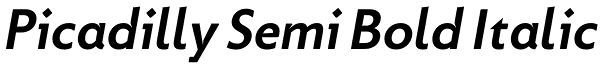 Picadilly Semi Bold Italic Font