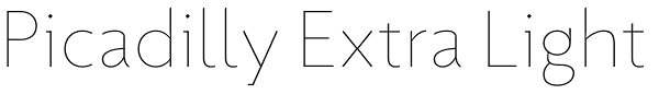 Picadilly Extra Light Font