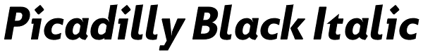 Picadilly Black Italic Font