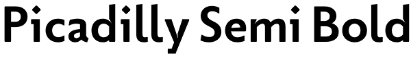 Picadilly Semi Bold Font