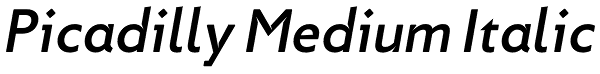 Picadilly Medium Italic Font