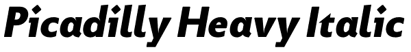 Picadilly Heavy Italic Font