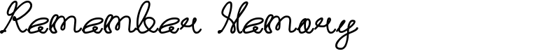 Remember Memory Font