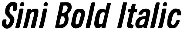 Sini Bold Italic Font