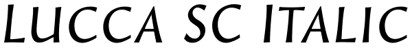 Lucca SC Italic Font