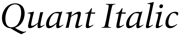Quant Italic Font