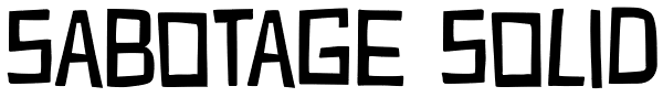 Sabotage Solid Font