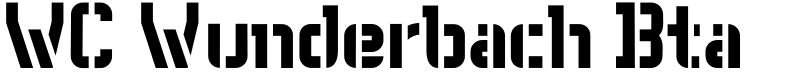 WC Wunderbach Bta Font