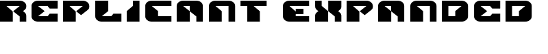 Replicant Expanded Font