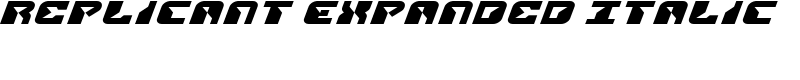 Replicant Expanded Italic Font