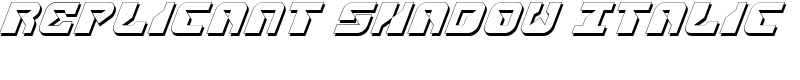 Replicant Shadow Italic Font