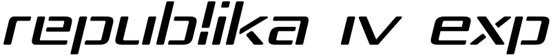 Republika IV Exp Font