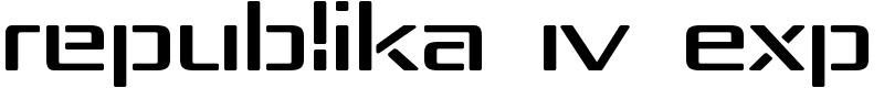 Republika IV Exp Font
