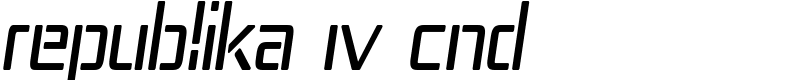 Republika IV Cnd Font