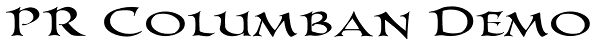 PR Columban Demo Font
