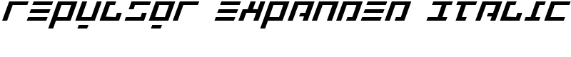Repulsor Expanded Italic Font