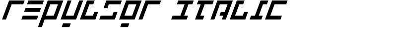 Repulsor Italic Font
