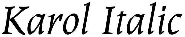Karol Italic Font