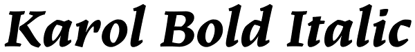 Karol Bold Italic Font
