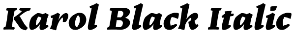 Karol Black Italic Font