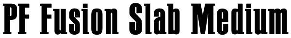 PF Fusion Slab Medium Font