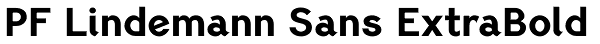 PF Lindemann Sans ExtraBold Font