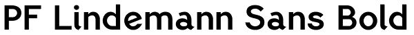PF Lindemann Sans Bold Font