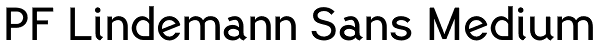 PF Lindemann Sans Medium Font