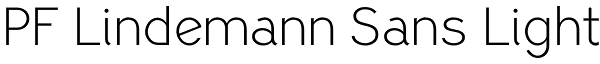 PF Lindemann Sans Light Font