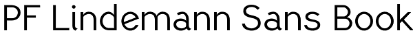 PF Lindemann Sans Book Font