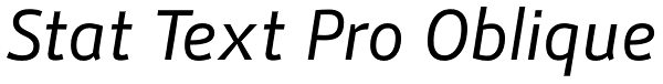 Stat Text Pro Oblique Font