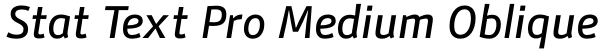 Stat Text Pro Medium Oblique Font