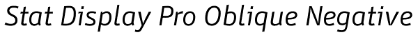 Stat Display Pro Oblique Negative Font
