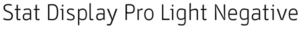 Stat Display Pro Light Negative Font