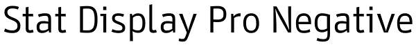 Stat Display Pro Negative Font