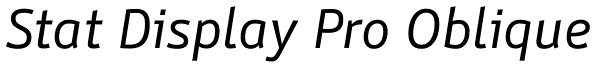 Stat Display Pro Oblique Font