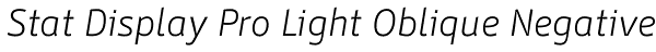 Stat Display Pro Light Oblique Negative Font