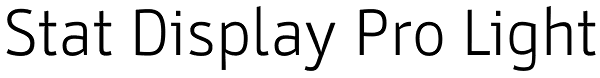 Stat Display Pro Light Font