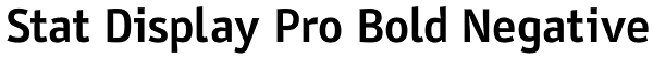 Stat Display Pro Bold Negative Font