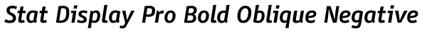 Stat Display Pro Bold Oblique Negative Font