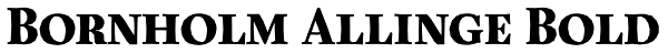 Bornholm Allinge Bold Font