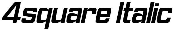4square Italic Font